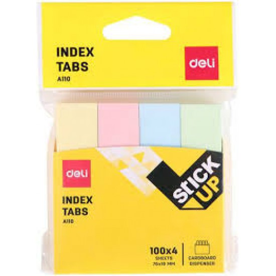 DELI ΣΕΛΙΔΟΔΕΙΚΤΗΣ ΑΥΤΟΚΟΛΛΗΤΟΣ BLISTER 4x100 ΦΥΛΛΑ 76x19mm STICK UP